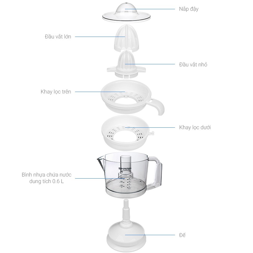 Máy Vắt Cam Sharp 0.6 lít