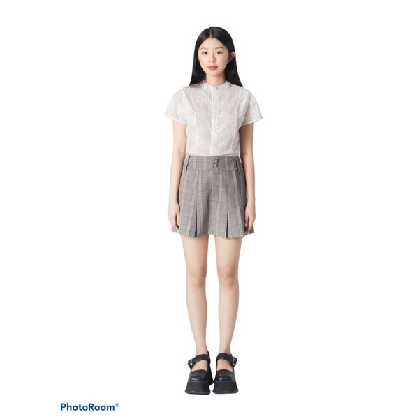 CHÂN VÁY XẾP LI CARO - Plaid Skirt