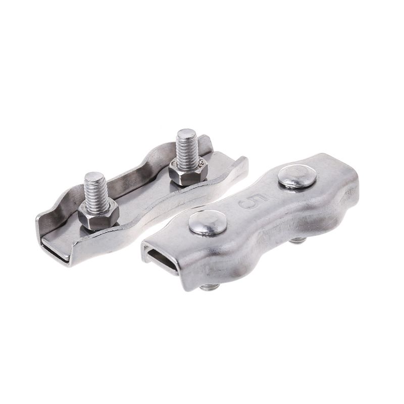 Bộ 2 Kẹp Dây Cáp Bằng Thép Không Gỉ 2mm 3mm