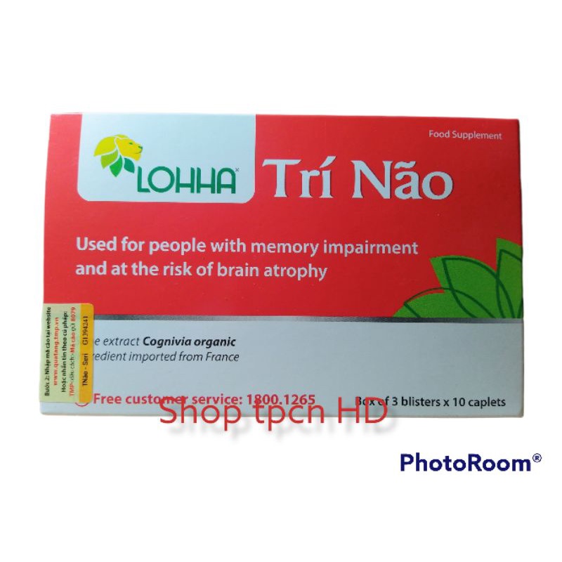 Lohha trí não dùng cho người suy giảm trí nhớ, nguy cơ teo não (loha trí não)