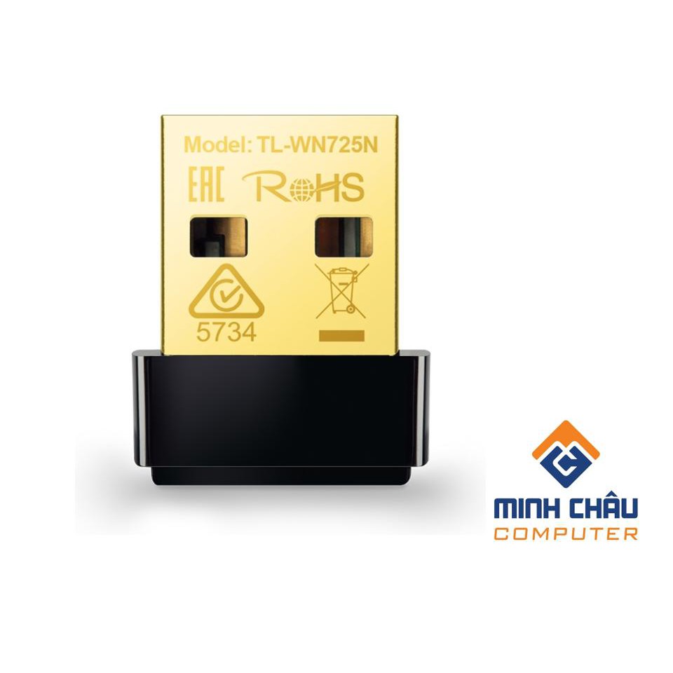 Card mạng TP-LINK Wireless USB 725N chuẩn N 150Mbps, 1T1R, 2.4GHz - Hàng chính hãng