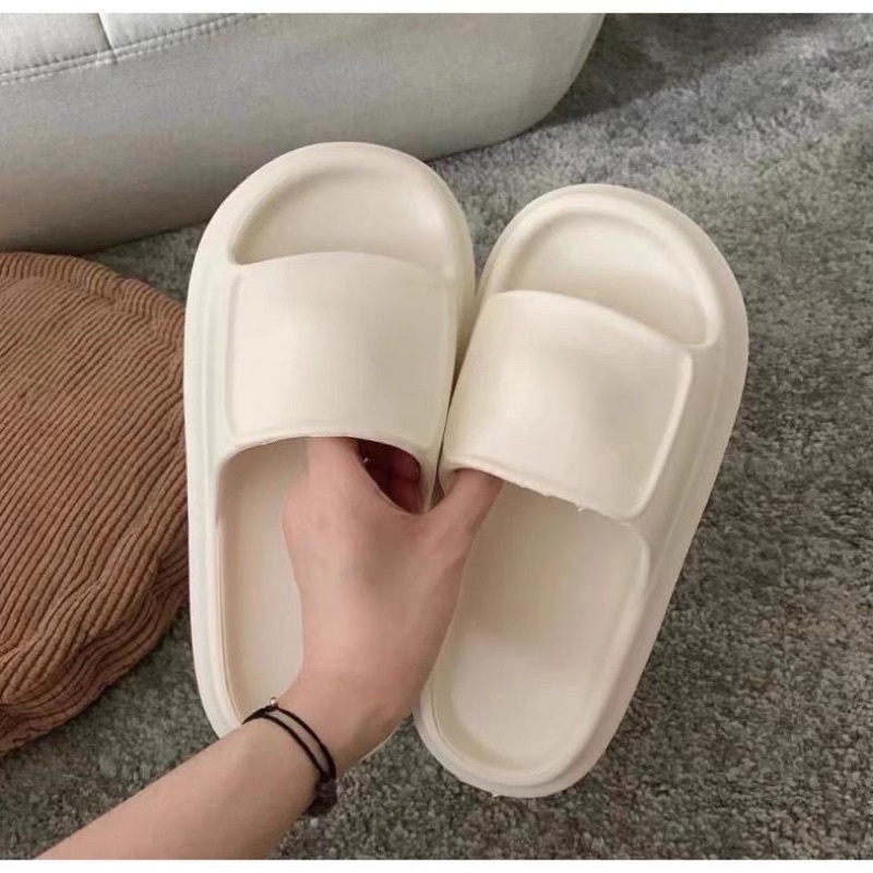 dép bánh mỳ trơn 2 màu đen trắng chất đẹp