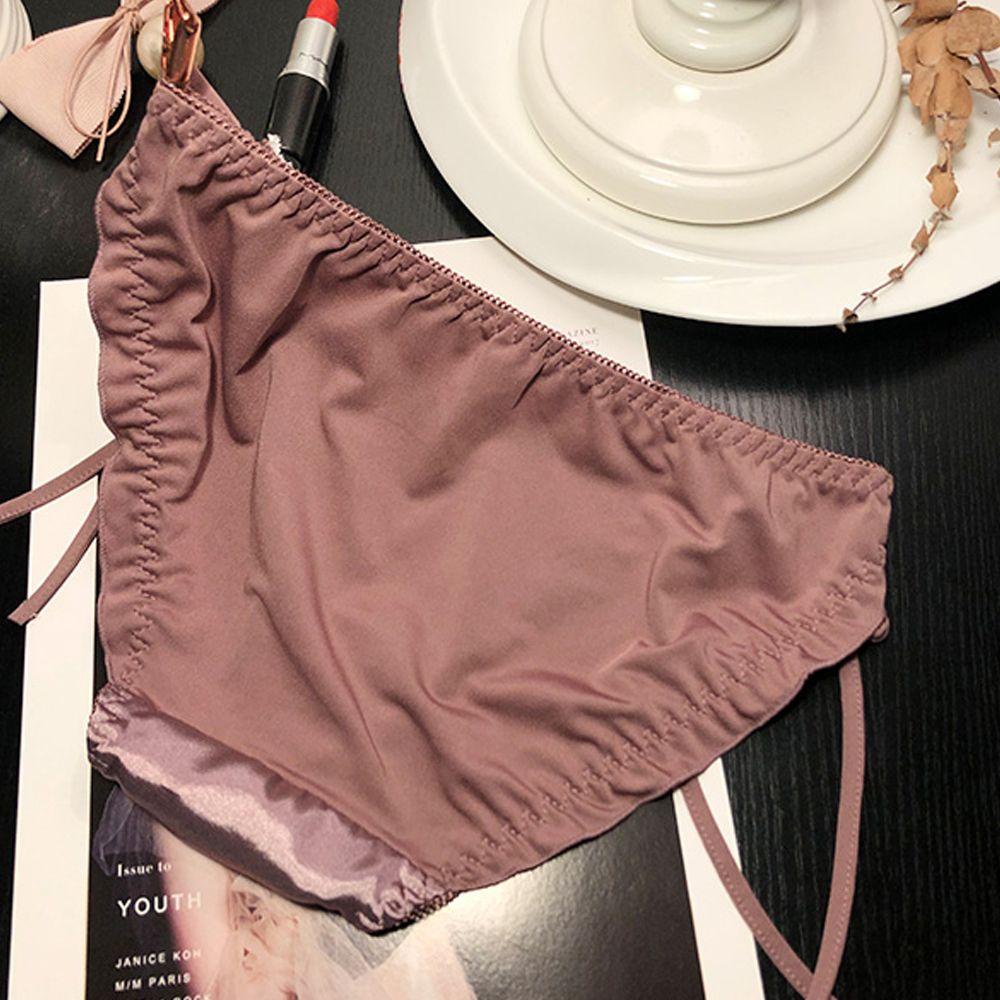 Quần Lót Lưng Vừa Phối Bèo Và Nơ Phong Cách Lolita Quyến Rũ Cho Nữ