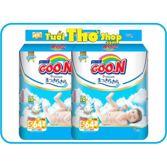 Bỉm Tã Goon PREMIUM Quần/ Dán L50/M60/S64/XL46/L46/M56/XL42/XXL36