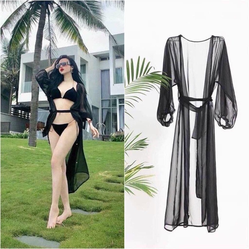 Áo Khoác Kimono Áo Choàng Dài 1m5 Đi Biển GK0423 (Ảnh Thật, Có Sẵn)