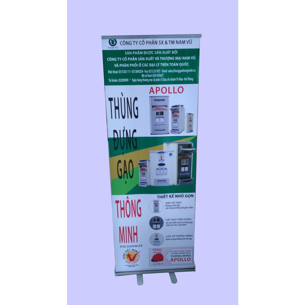 Khung Standee cuốn banner nhôm loại thường 60x160cm