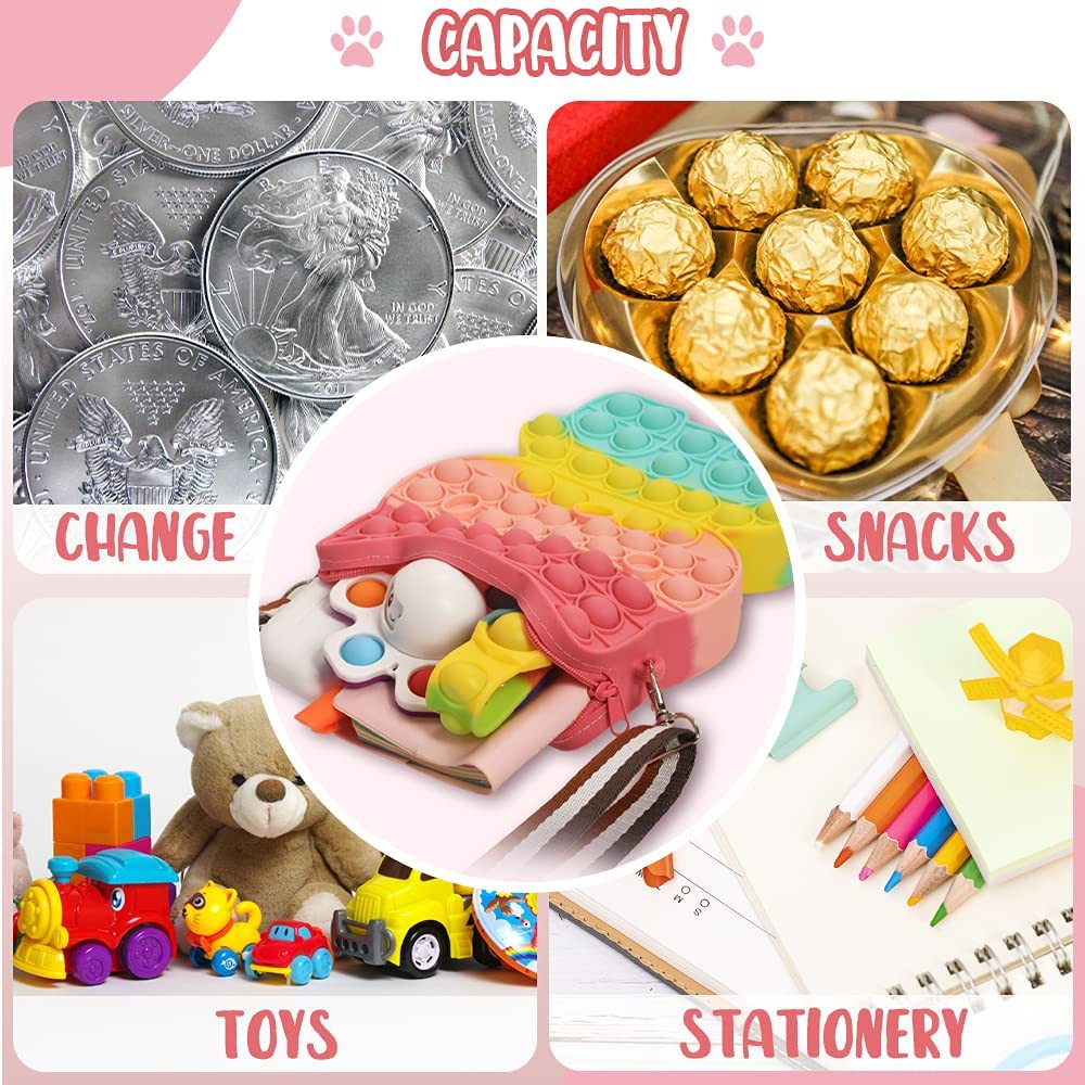 Pop It Túi Đeo Cho Bé - Túi Hello Kitty Thời Trang Cho Bé Gái Giảm Căng Thẳng, Stress - Smarthome Toys
