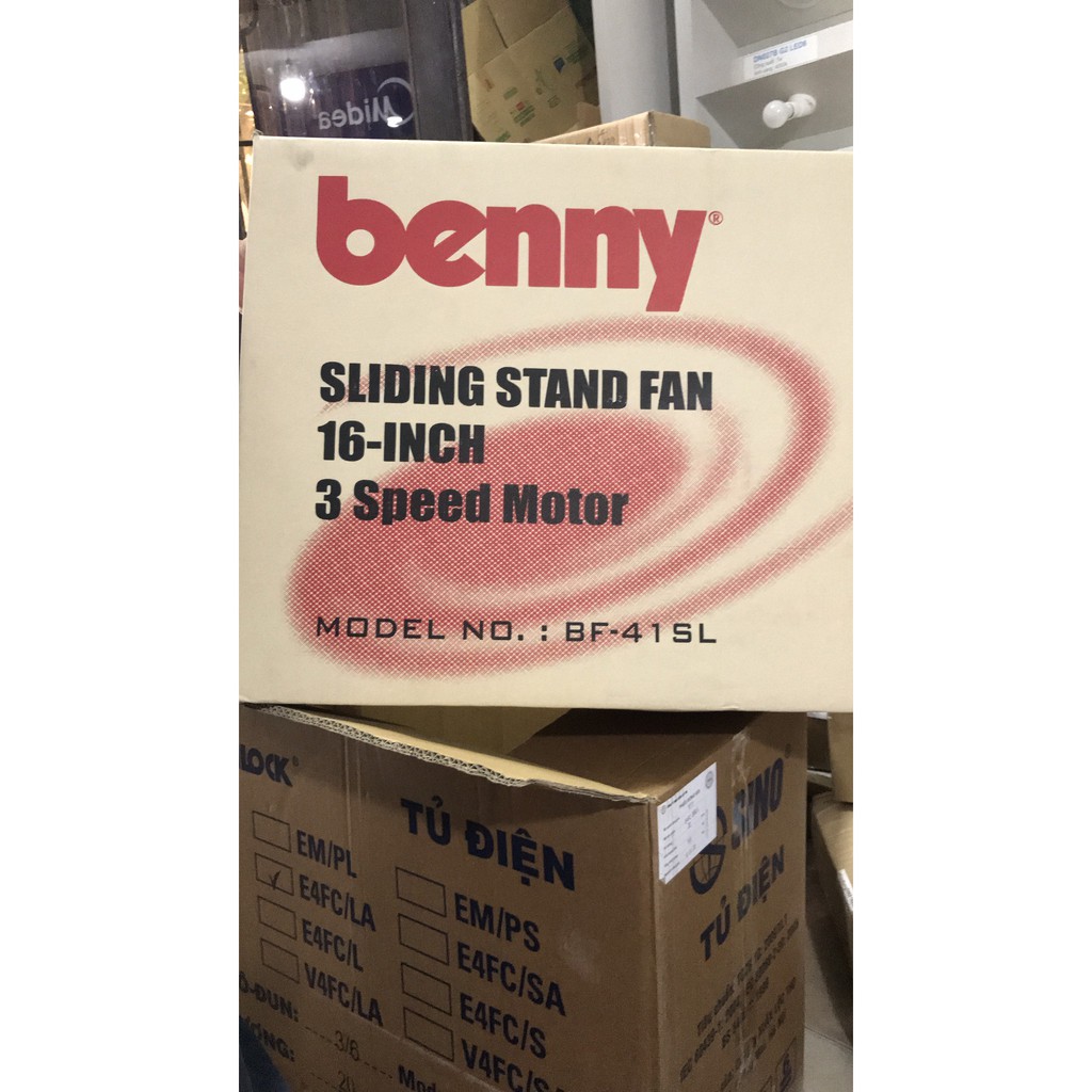Quạt Đứng Benny BF- 41SL 60W (Xám Ghi) - 3 Chế Độ Gió - Bảo Hành 12 Tháng