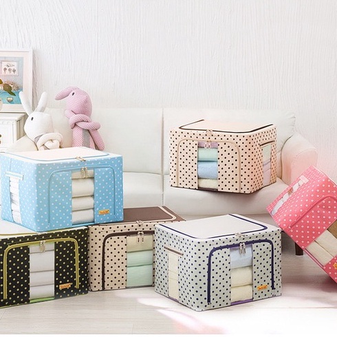 Hộp Vải Đựng Quần Áo Vải Khung Thép Cỡ Lớn , Thùng Đựng Quần Áo Đồ Lót Đồ Chơi Hộp Đa Năng 88306