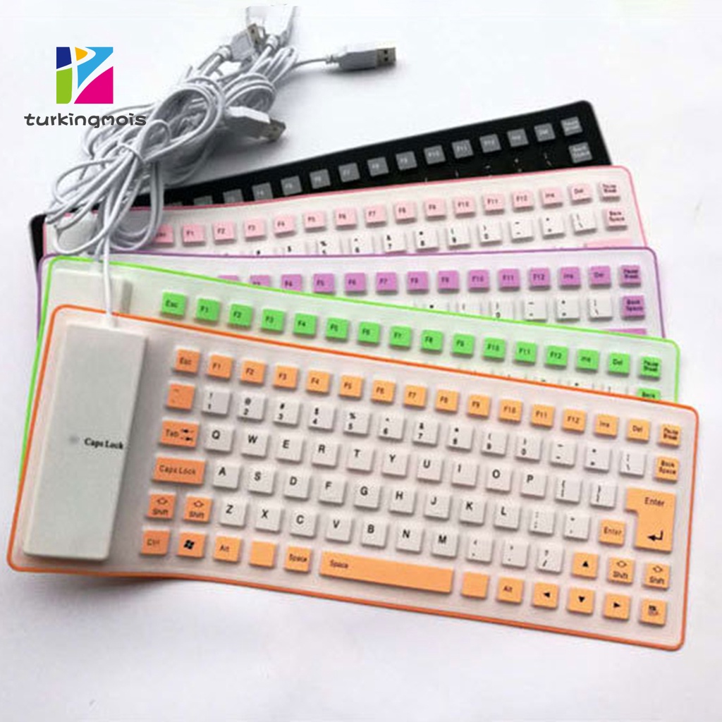 Bàn Phím Silicon Chống Thấm Nước Dạng Cuộn Tiện Dụng Cho Laptop