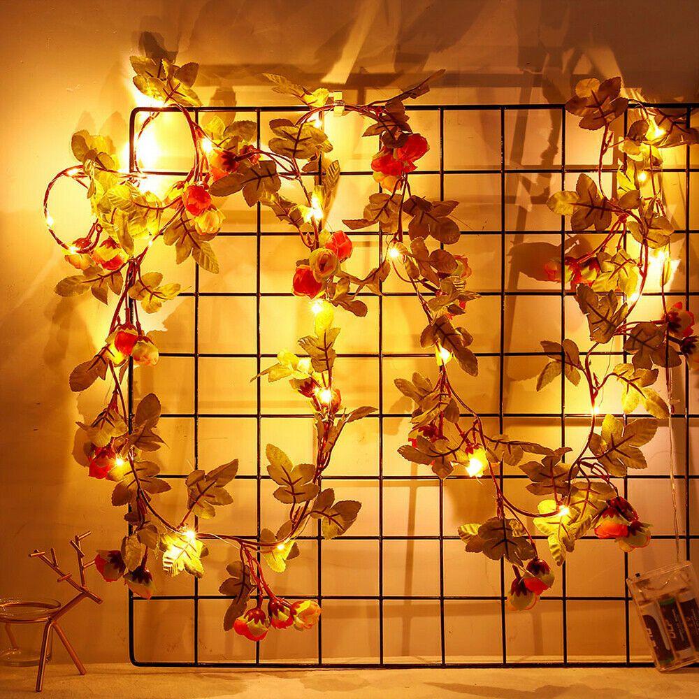 Dây Đèn Led Trang Trí Tiệc Hình Chiếc Lá Bằng Dây Đồng