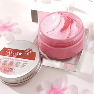 Mặt Nạ Bùn Hoa Anh Đào Japan Sakura Mud Mask Laikou Chính Hãng Nội Địa Trung, Nạ Cấp Nước Sạch Da Kiềm Dầu