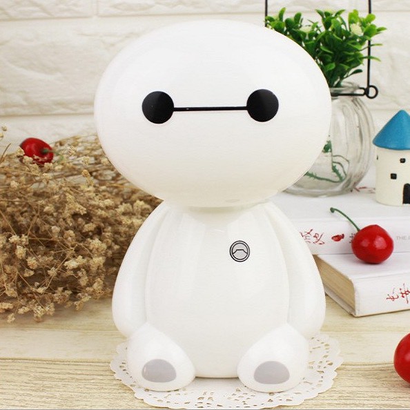 Đèn học để bàn tích điện cho bé, mô hình BAYMAX mini, chân sạc thông minh JT09 - Tei Store