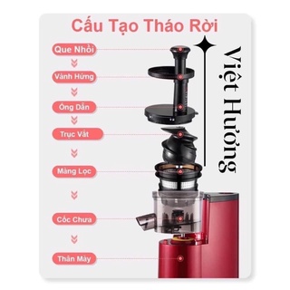 Máy ép chậm SAVTM KM 2 chai đựng nước ép