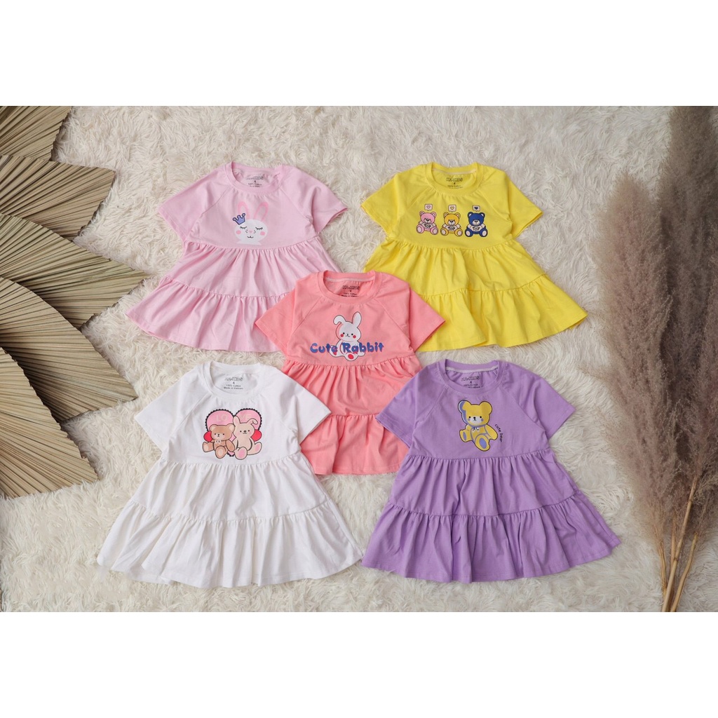 Váy đầm cho bé gái dáng đuôi cá chất cotton 4 chiều mềm mịn mát , size 10–30kg . BG13 Shop-Mẹ-Rùa