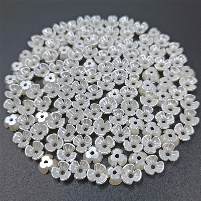 Set 50/100 Mặt Vòng cổ/Vòng Tay/Vòng cổ Hình Chiếc Lá Bằng Nhựa ABS Đính Ngọc Trai Giả DIY