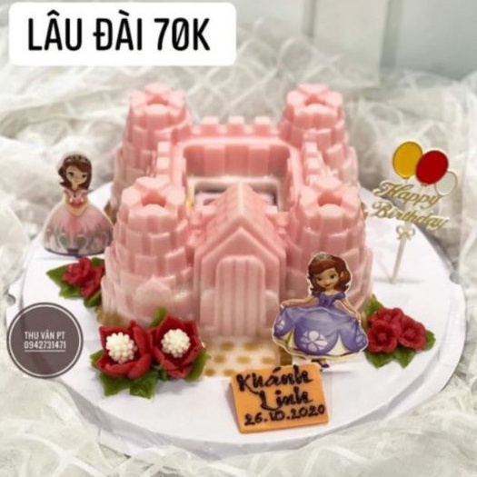Khuôn silicon đế lâu đài 20cm làm bánh rau câu sinh nhật...