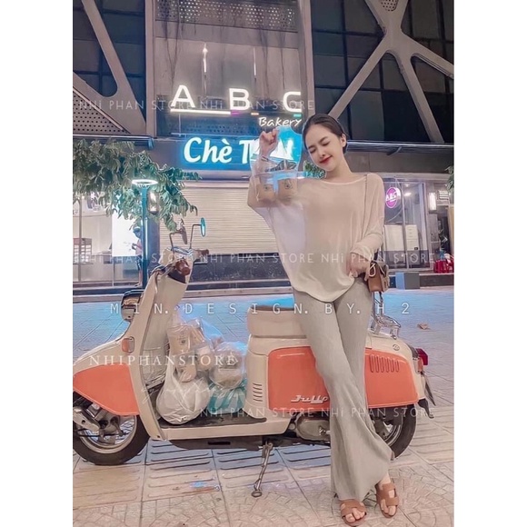 Quần Ống Loe hack dáng hot hit nhà e chất shop siêu đẹp_Hình thật 100%