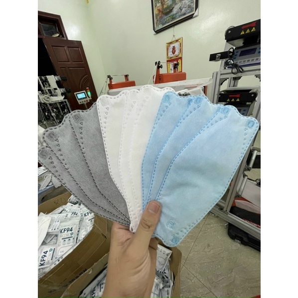 COMBO 10 CÁI KHẨU TRANG CÁ KHÁNG KHUẨN 4D KF94 ÔM SÁT MẶT