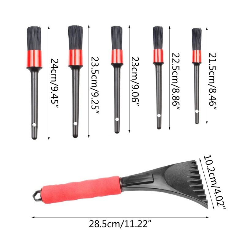 Bộ 19 Bàn Chải Làm Sạch Xe Hơi Bằng Da