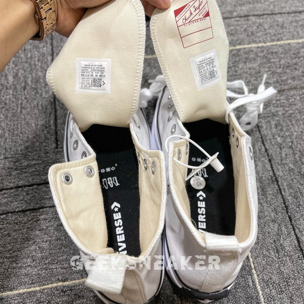 [GeekSneaker] Giày Cvs [White/Black] Run Star  Hike JW Anderson White - Sneaker Cổ Cao Màu Trắng | WebRaoVat - webraovat.net.vn