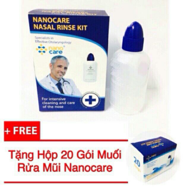 Bình rửa mũi 2 trong 1 Nanocare