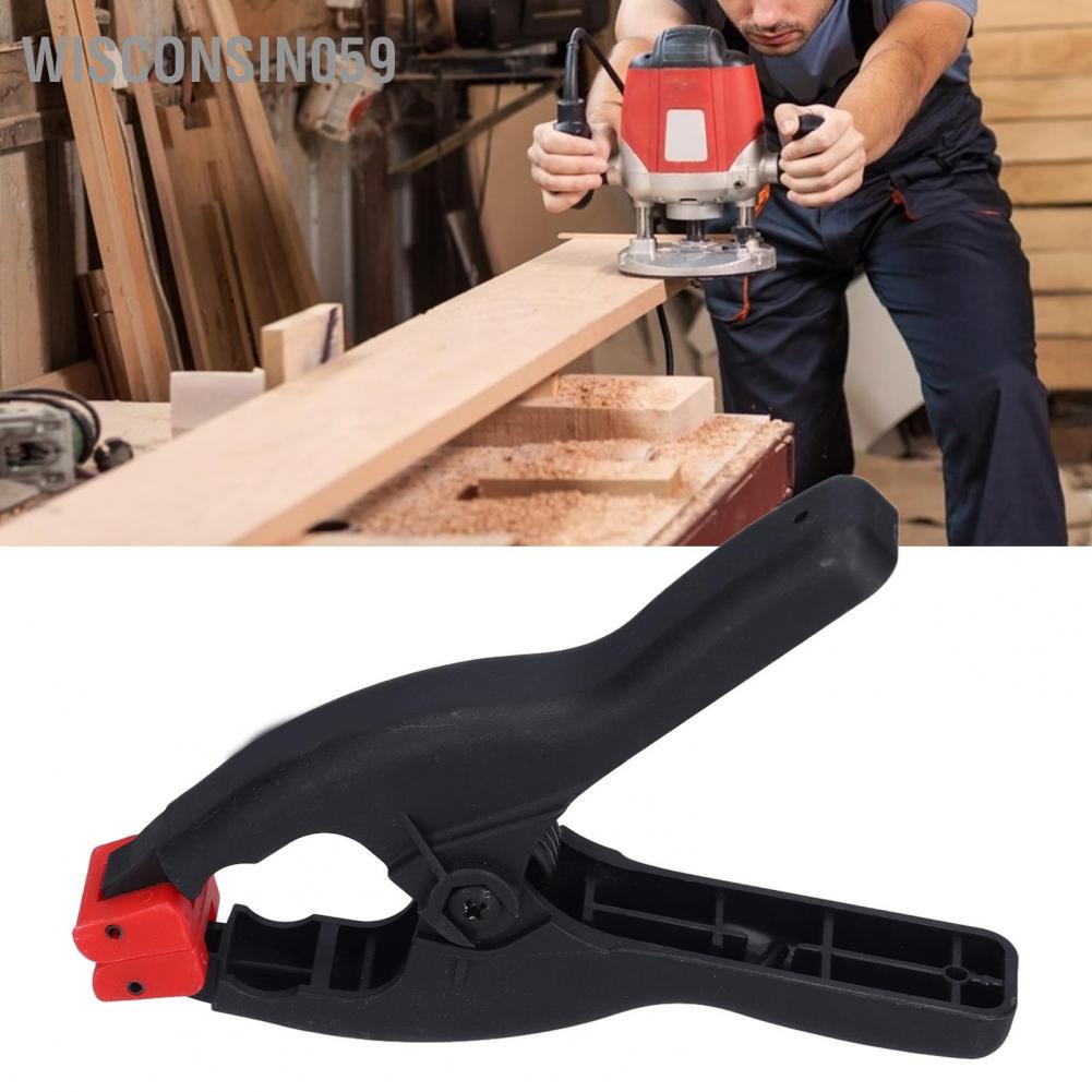 Wisconsin059 Spring Clamp Adjustable Powerful Force A Type Clip ABS Plastic Woodworking Movable Fixture 50mm