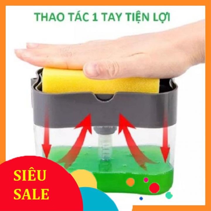 [FREESHIP ĐƠN 50K] Hộp đựng nước rửa chén và miếng rửa chén bát 2 in 1(tặng kèm miếng rửa chén)