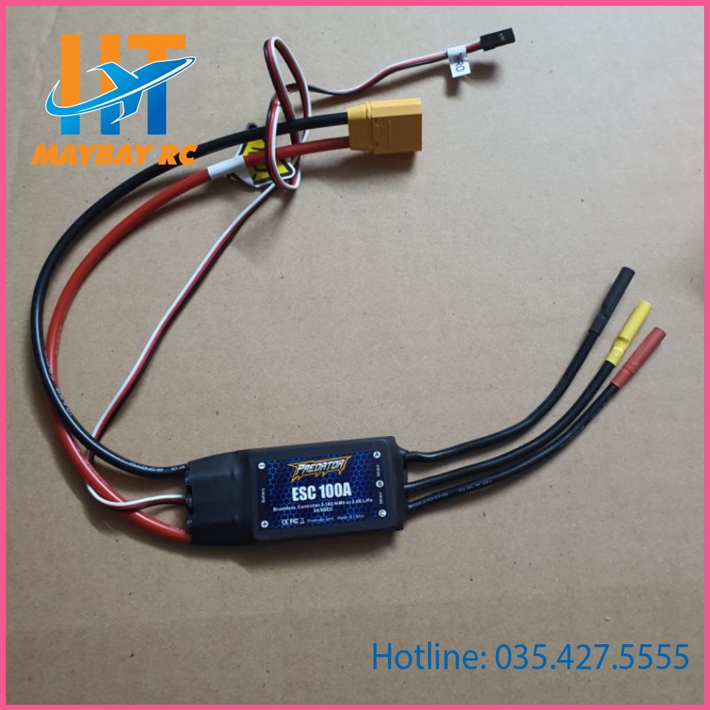 Bộ điều tốc ESC 100A FMS thích hợp Fan 80mm máy bay rc