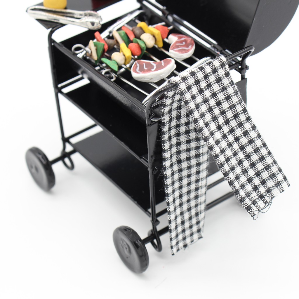 Mô hình lò nướng BBQ tỷ lệ 1:12 dùng trang trí nhà búp bê