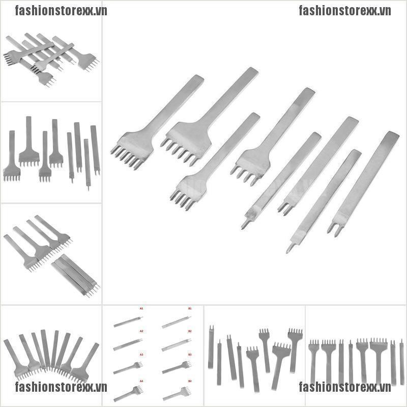 FASSI Hole Punches Stitching Punch Tool 1/2/4/6 prong 5/6mm Leather Craft Tools VN