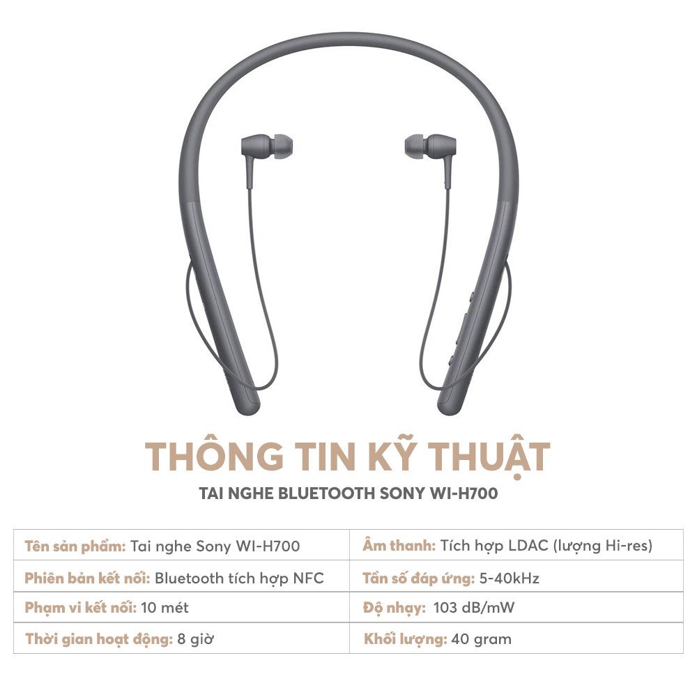 Tai Nghe Blutooth Chip H700 🚚 FREE SHIP 🚚 Tai nghe thể thao Bluetooth Sony h.ear in 2 WI-H700 siêu bass cực đẹp