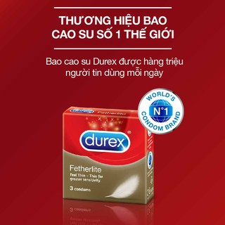 { FREESHIP} Bao cao su Durex Fetherlite 3 bao