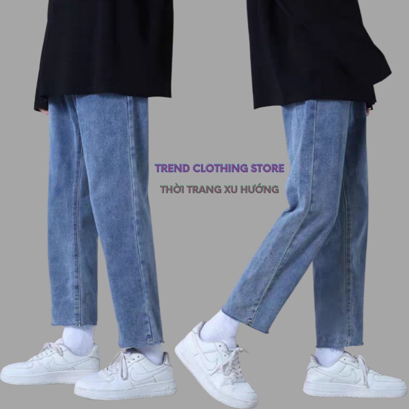 Quần Jean Nam, Quần Baggy rách gấu R-01 Style hàn quốc 2022-Trend Clothing Store!