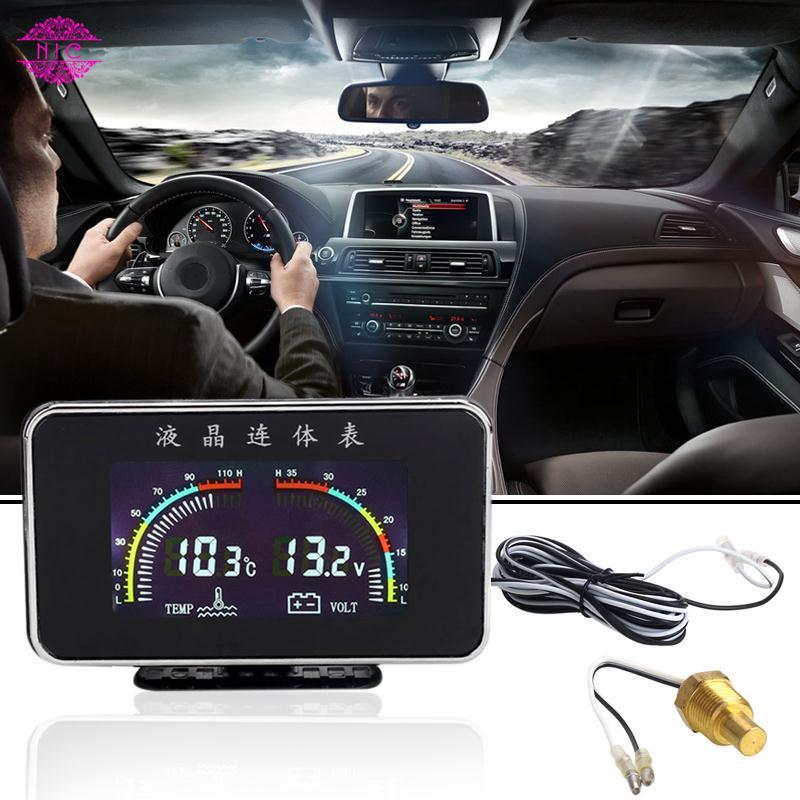 Đồng hồ đo nhiệt độ nước có màn hình hiển thị LCD dc9-36v cho xe ô tô