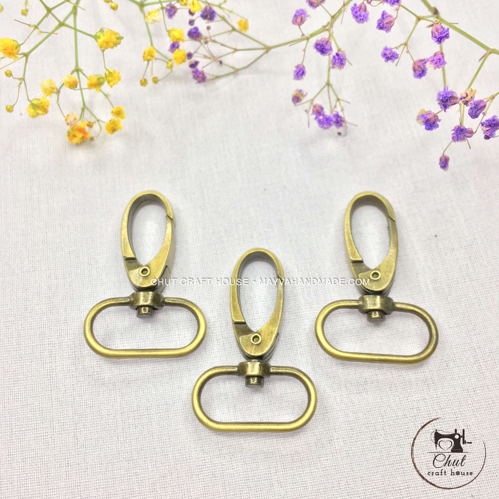 Khoen Móc Càng Cua - Size 2.5Cm Đồng Atimon Cao Cấp
