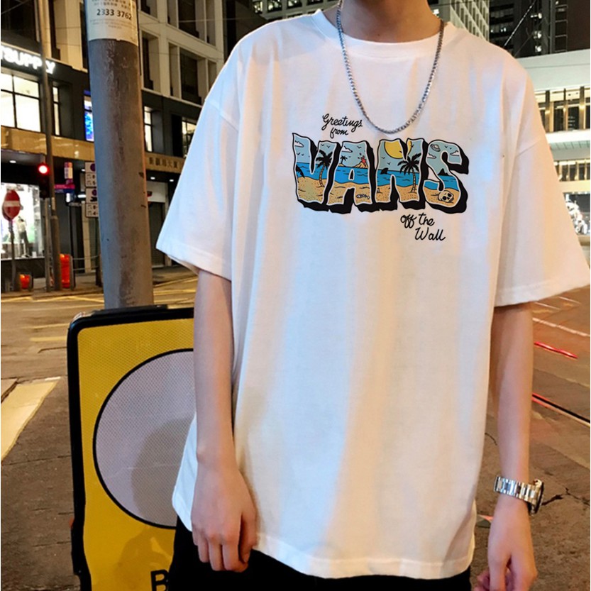 Áo phông rộng nam nữ Vans Summer Unisex oversize form rộng áo thun tay lỡ mùa hè basic tee phối quần jean | BigBuy360 - bigbuy360.vn