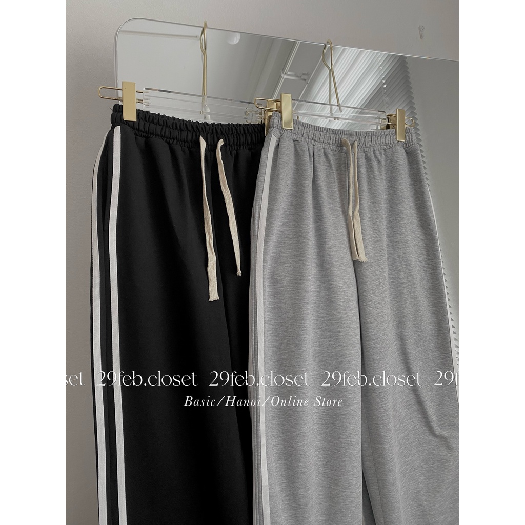 [Ảnh thật/Video] Quần jogger da cá kẻ sọc mặc 2 kiểu - 29feb.closet - Q29