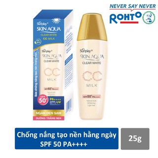Sữa Chống Nắng Dưỡng Da & Trang Điểm Nhẹ Sunplay Skin Aqua Clear White CC Milk SPF50 25g