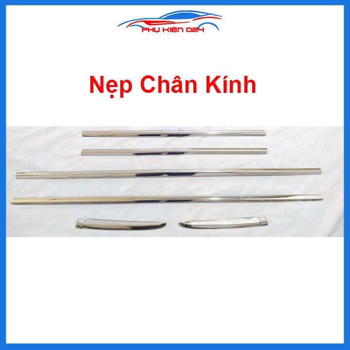 Bộ nẹp viền chân kính cong kính Raize 2021-2022-2023 Inox sáng bóng chuẩn form xe