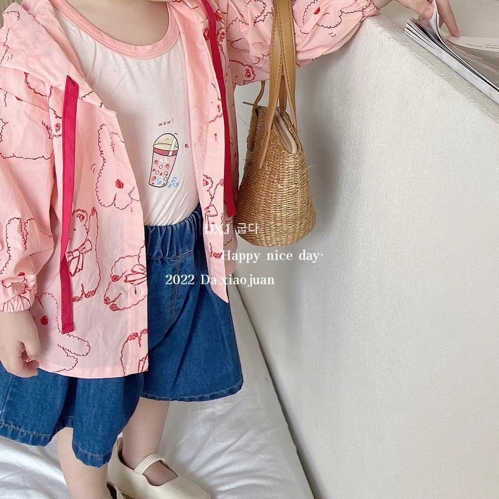 Áo Khoác Cardigan Chống Nắng Thoáng Khí Thời Trang Mùa Hè Phong Cách Nhật Hàn Mới Cho Bé Gái