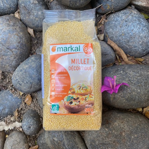 Hạt kê hữu cơ đã bóc vỏ Markal 500g