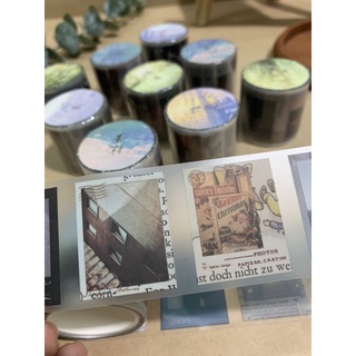 Cuộn sticker ảnh phong cách, trang trí sổ vintage