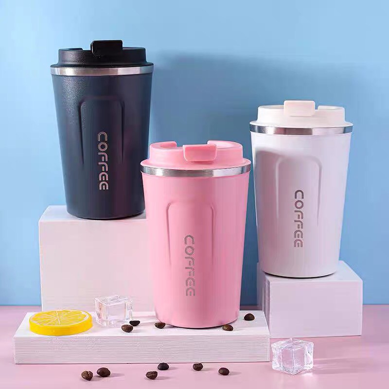 Ly giữ nhiệt cầm tay Coffee Holic phong cách Châu Âu cao cấp 500ml