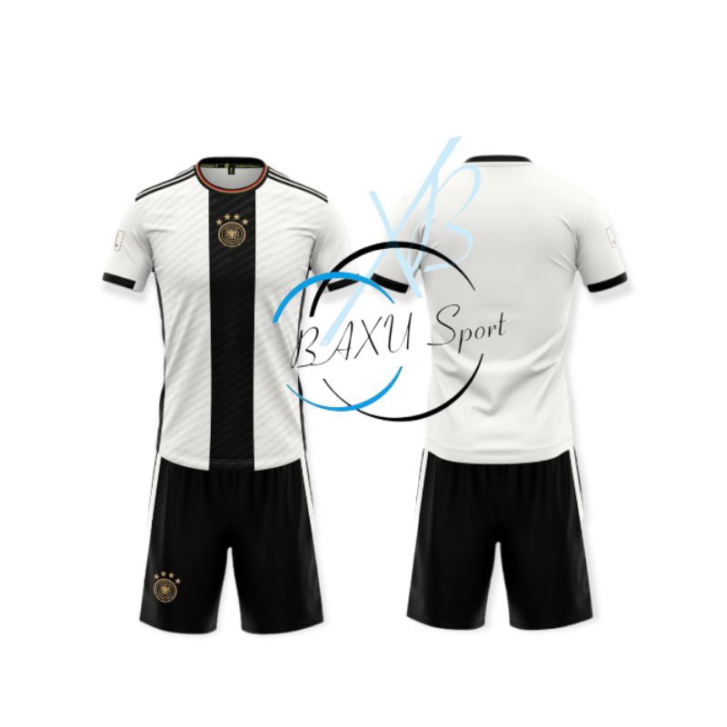Bộ quần áo bóng đá Tuyển Đức trắng mới 2022 thun lạnh đẹp