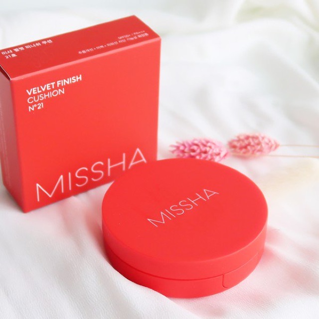 Phấn nước Missha Velvet Finish Cushion mẫu mới nhất 2018 ( màu đỏ)