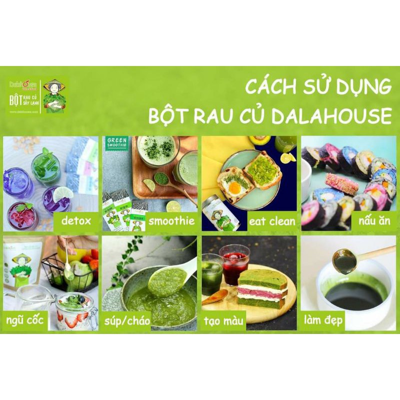 Bột rau củ Dalathouse 10g/3g