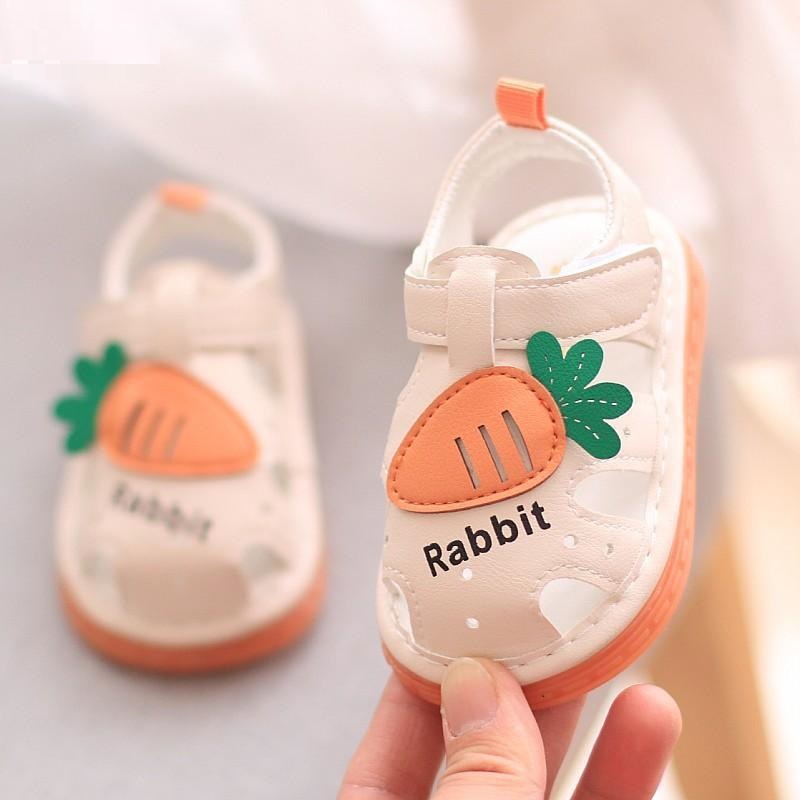 Dép sandal tập đi cho bé gái bé trai phát tiếng kêu chit chit đế mềm chống trơn trượt  [DTD05]
