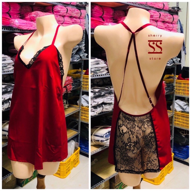 Váy ngủ 2 dây đan chéo sexy Sherry Store S039 | BigBuy360 - bigbuy360.vn