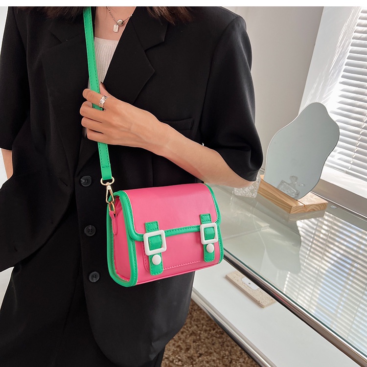 Túi Đeo Vai Màu Sắc Tương Phản Thời Trang Cao Cấp Cho Nữ